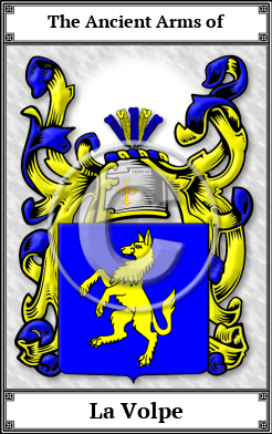 La Volpe Family Crest Download (JPG)  Book Plated - 150 DPI